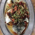 Best Steamed Fresh Sea Bass w. Szechuan Sauce in Chicago, IL
